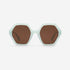 Arc Hexagon and Dimensional Acetate Unisex Sunglasses 22A8064